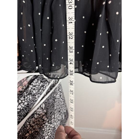 MSK PETITES Womens Black Lined Pullover Pouf Sleeve Short Dress Petites PM - Picture 9 of 10